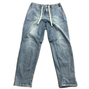 Judy Blue Womens 14W High Rise Pull On Jeans Elastic Waist Drawstring Denim
